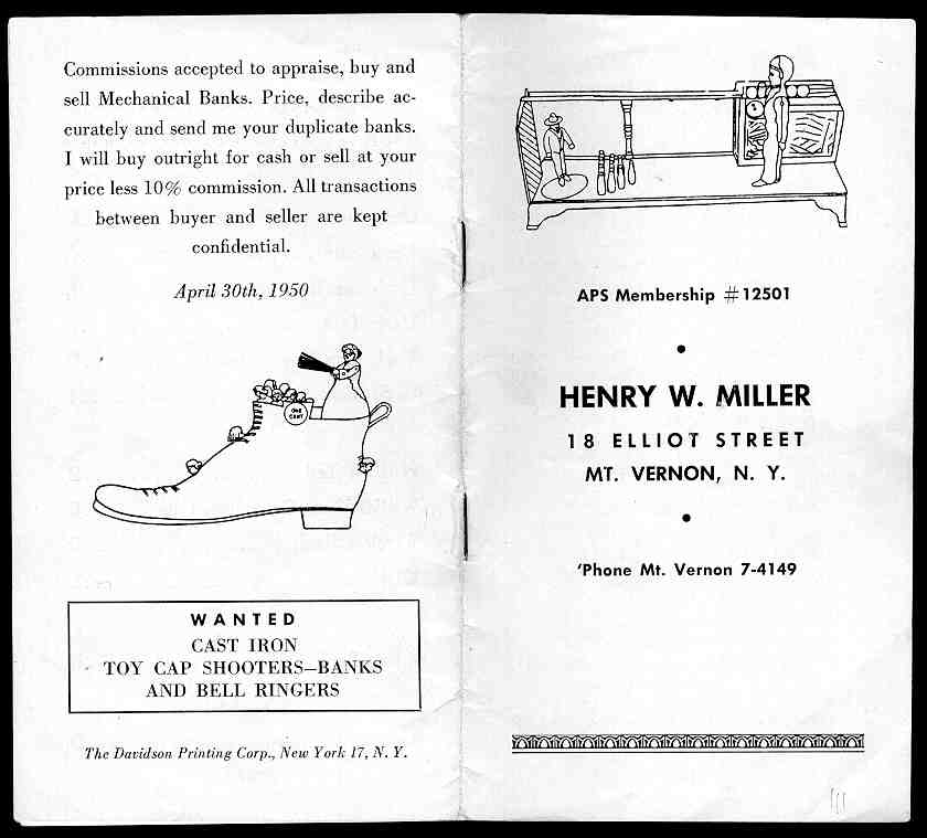Henry W. Miller, 1950 Appraisals booklet
