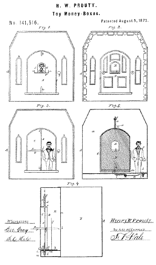 National Bank, Patent Drawing No. 141,516